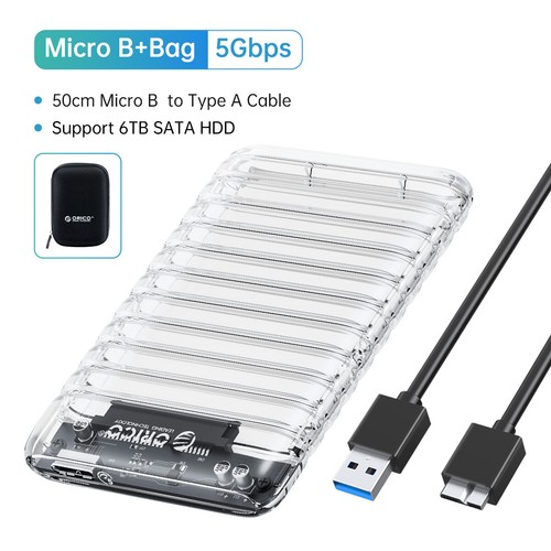 ORICO 2.5'' USB3.0 to SATA III External Hard Drive Enclosure for 7~9.5mm HDD SSD - Picture 15 of 16