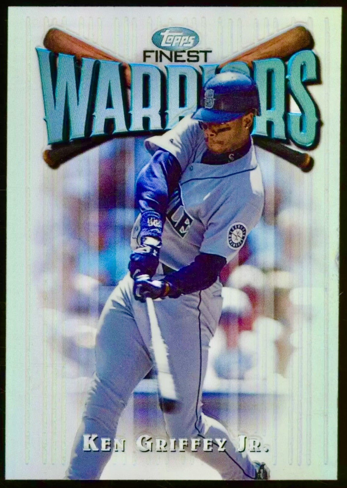 ✨1997 TOPPS FINEST ⚾️ WARRIORS REFRACTOR w/COATING KEN GRIFFEY JR. #139 RARE SP