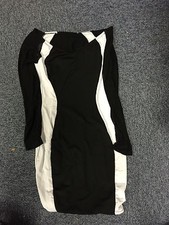 Stunning Black And White Dress New 