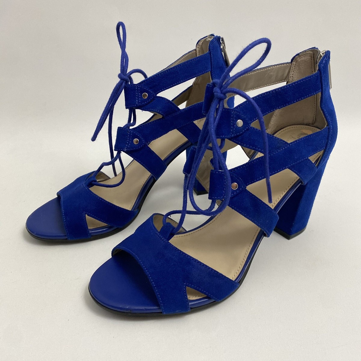 Circus By Sam Edelman Block Heel Strappy Blue Sandals 5.5