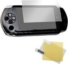 Sony PSP 2001 Black Silicone Cover Case Rubber  Ultra Clear Screen Guard Pack