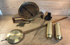 Standuhr Peerless Uhrwerk Uhr Gong Pendel Gewichte um 1915