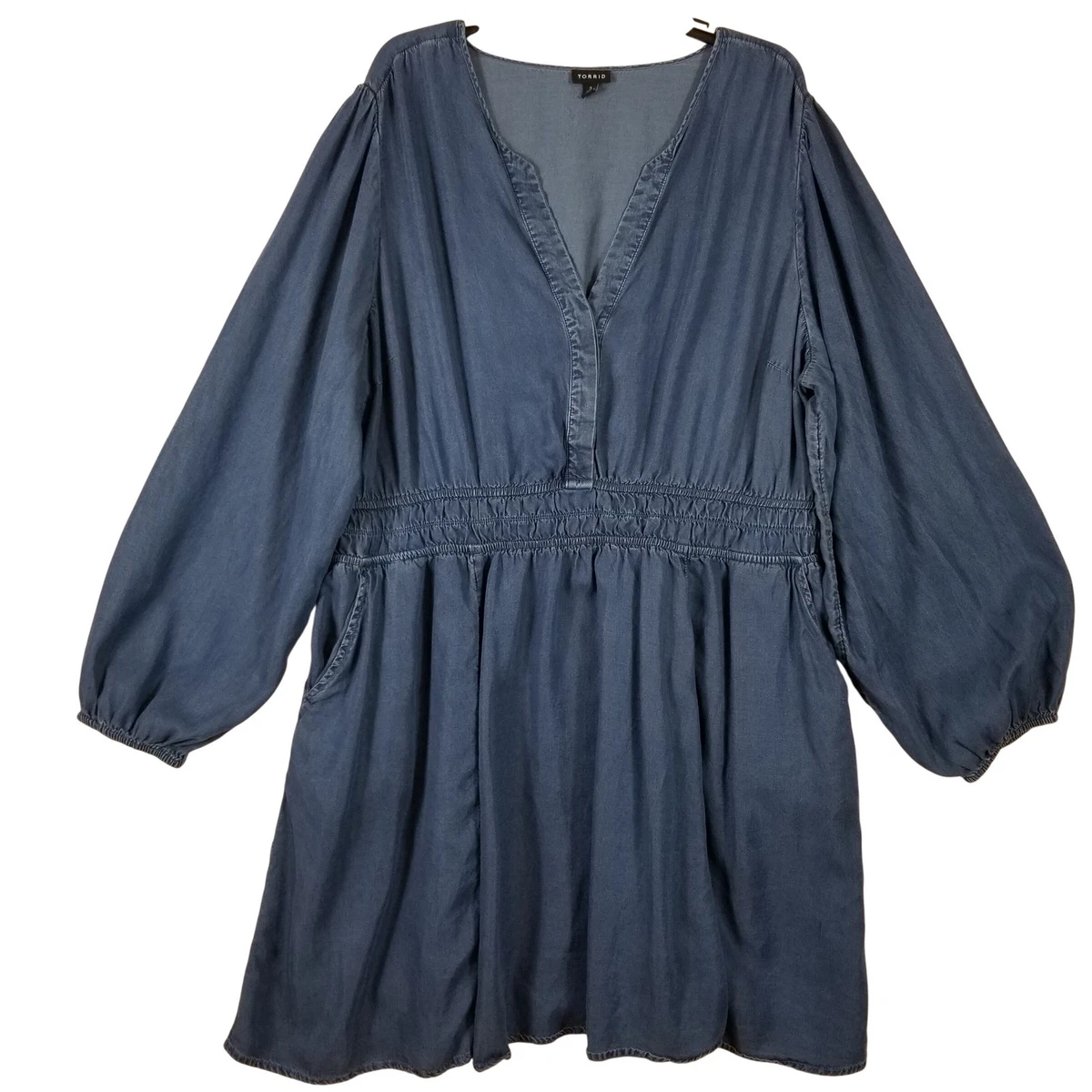 Denim Long Sleeve Plus Size Dresses for Women for sale | eBay