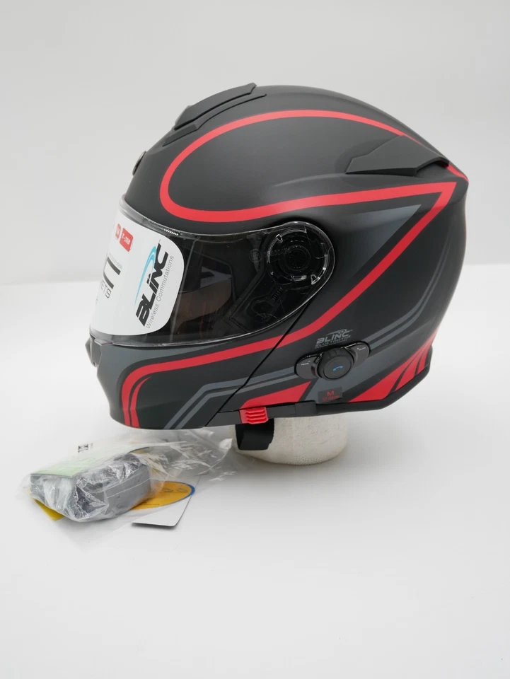 Casco integrado TORC T28B Bluetooth negro/rojo tamaño mediano - T28B15VP323 Foto 2 de 4