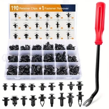 190 Pcs Car Push Pin Rivet Trim Clip Panel Body Interior Retainer Assortment