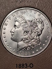 1883-0 MORGAN DOLLAR. MS++++++/ GEM BU+ NO BAGMARKS. HIGH RATED. BEAUTY.
