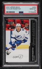2021-22 Upper Deck Series 2 Young Guns Taylor Raddysh #453 PSA 10 GEM MT in5
