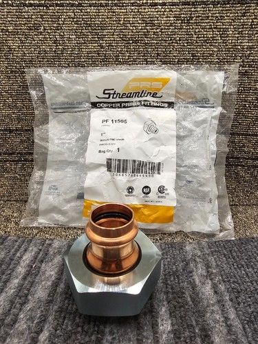 Mueller PF 11505 Copper Di-Electric Union Fitting 1-inch Press x 1-inch FPT