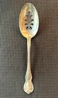 Towle Old Master Sterling Slotted Serving Spoon Monogram V Estate Vintage