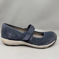 Dansko Shoes Womens Size 7.5 38 Blue Mary Jane Suede Mesh Comfort Walking Casual