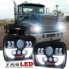 Pair 7X6 5X7LED Headlights Hi/Lo Beam For Mac...