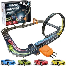 Slot Car Race Track Set Electric Powered Race Track Dual Racing Car Track Set