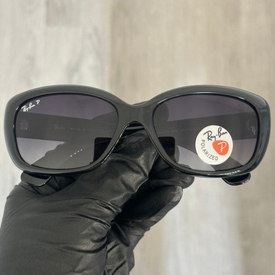 NEW Ray-Ban Jackie Ohh Black Grey Gradient Polarized 58mm Sunglasses RB4101
