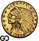 Photo of a 1909-P Indian Quarter Eagle from an eBay listing that sold on Jul 16, 2026