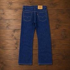 Vintage 70's - 80's Levis 517 Bootcut Navy Washed Orange Tab Jeans