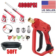 High Pressure 4000PSI Car Power Washer Gun Spray Wand Lance Nozzle and Hose Kit