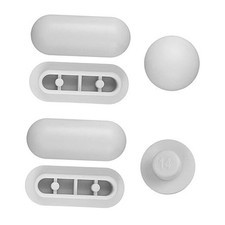 Toilet Seat Buffer Set - Noise Dampening Bumpers, Universal Replacement Gray
