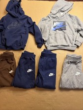 BOYS 6-7 NIKE HOODIE Sweatpants Lot Of 6 Blue Gray Brown