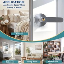 Luxury Home Entry Lever Three-Handle Door Lock Set Bathroom Entrance Passage