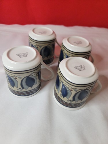 Set of 4 Mikasa Intaglio CACO1 Arabella 3-1/2" Mug / Coffee Cup Malaysia - Picture 3 of 4