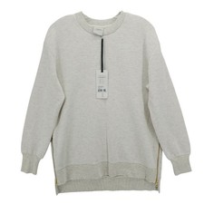 NWT VARLEY Charter Sweat 2.0 Doublesoft Ivory Marl Sweatshirt Super Soft SMALL
