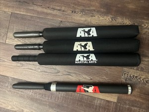 ATA Combat Bahng Mahng Ee Taekwondo Black Padded Foam Dragon LOT of 4 Approx 24"