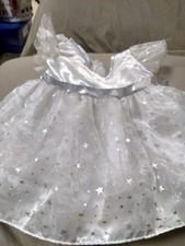 Beautiful Vintage Build A Bear White Sparkly Dress