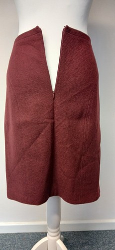 Jigsaw Red Wool Skirt, Short Mini, Size 10, Workwear Office - Foto 5 di 9