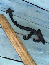 Vintage Black Cast Iron Hat/Coat Triple Wall Hook. Robe Hook Etc.