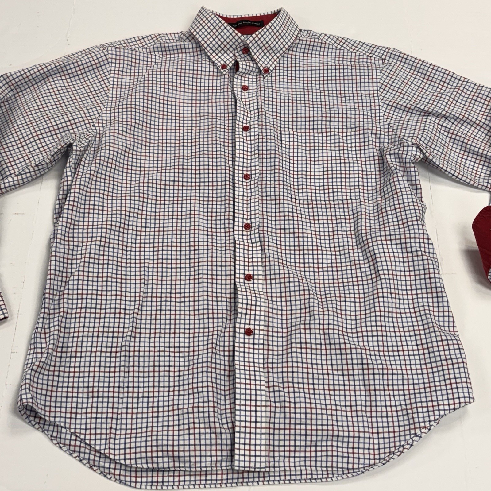 Paul Fredrick Non-iron 2-Ply Cotton Button Down Shirt Men 16.5/35 Tailored Fit