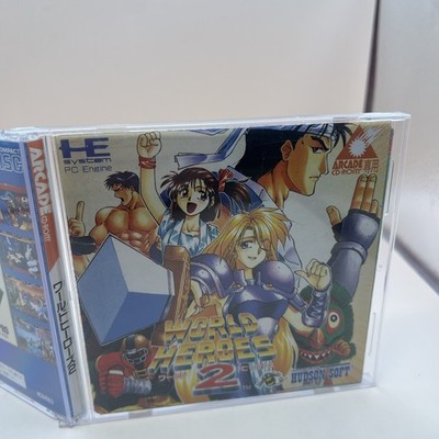 World Heroes 2 PCEngine Arcade CD-ROM Hudson Used Japan Boxed Tested Working