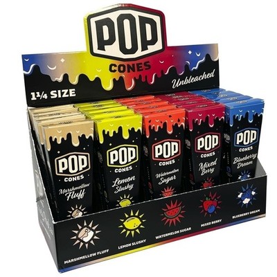 Pop Cones - Variety Pack 2.0-1 1/4 Size, Unbleached, 25 Packs