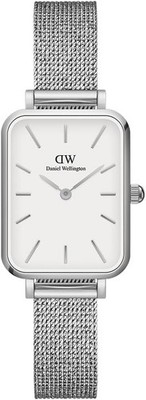 DANIEL WELLINGTON Quadro Quartz Analog Women White-Dial Silver-Band Wrist[QZHSC]