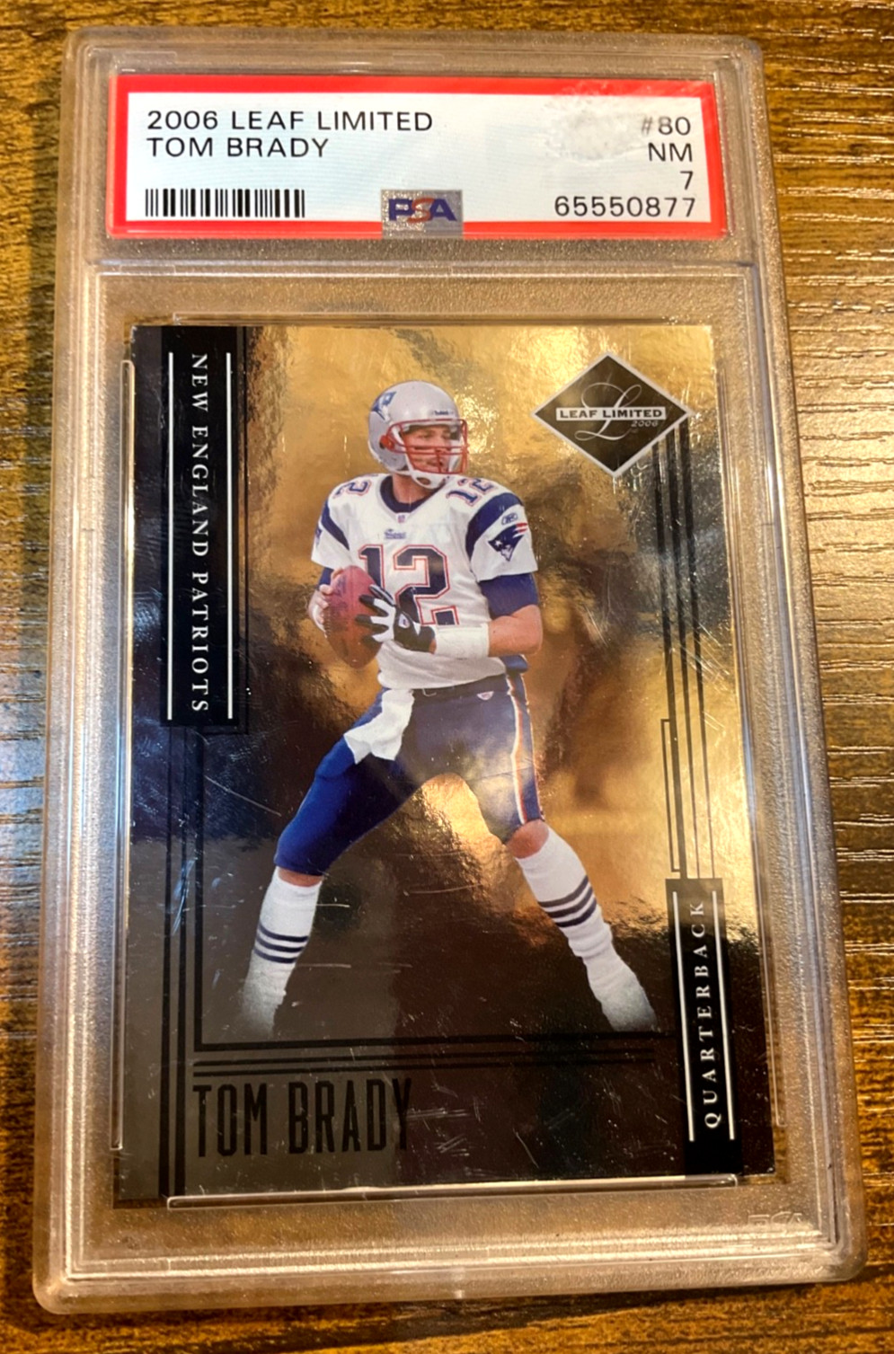 Tom Brady 2006 Leaf Limited #80 PSA 9 Patriots Serial #/799 NFL Football Card