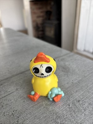 Summit Collection Furry Bones Gummiente Figur gelb. 6cm. VERPACKT