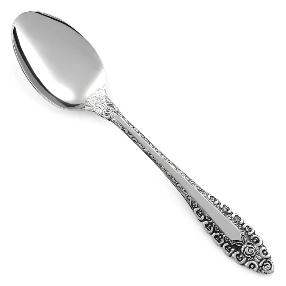 Lifetime LCU57 Stainless Japan ROSES Scrolls Glossy Silverware Teaspoon 16 pc - Image 4 of 4
