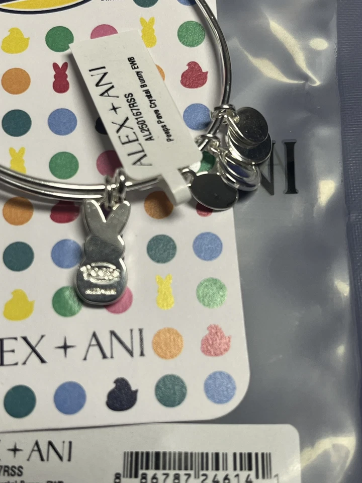 Pulseira Alex and Ani Easter Peeps cristal coelho nova - Imagem 4 de 4