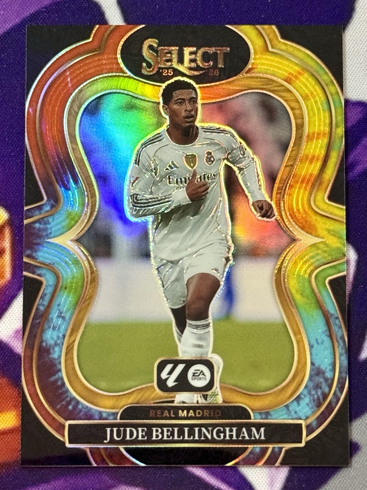 2025-26 Select La Liga Real Madrid Tie-Dye Prizm /25 Jude Bellingham Mezzanine view 1