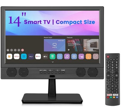 14 Inch Small Smart TV, HD LED Flat Screen Smart TV with ATSC Tuner/HDMI/USB/...