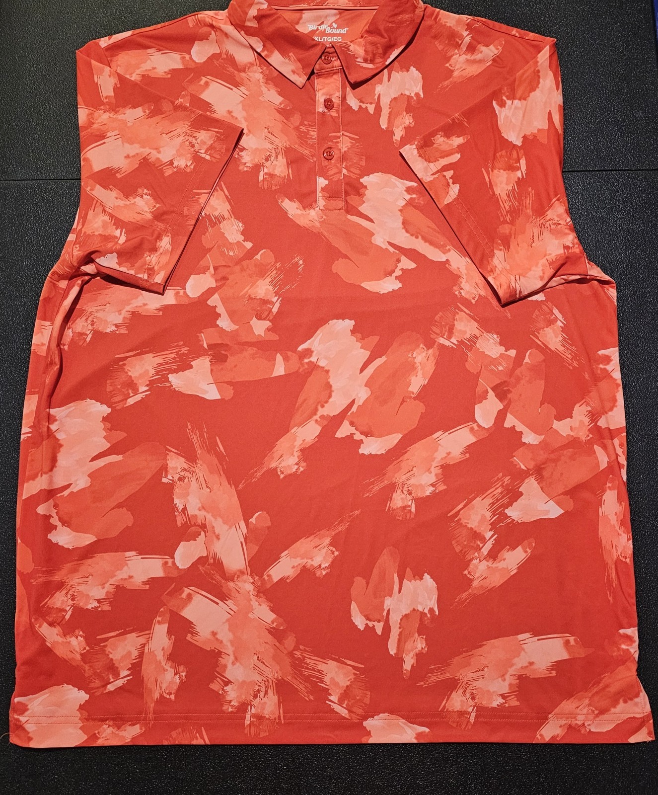 BIRDIE BOUND XL Mens Golf Polo Orange 
