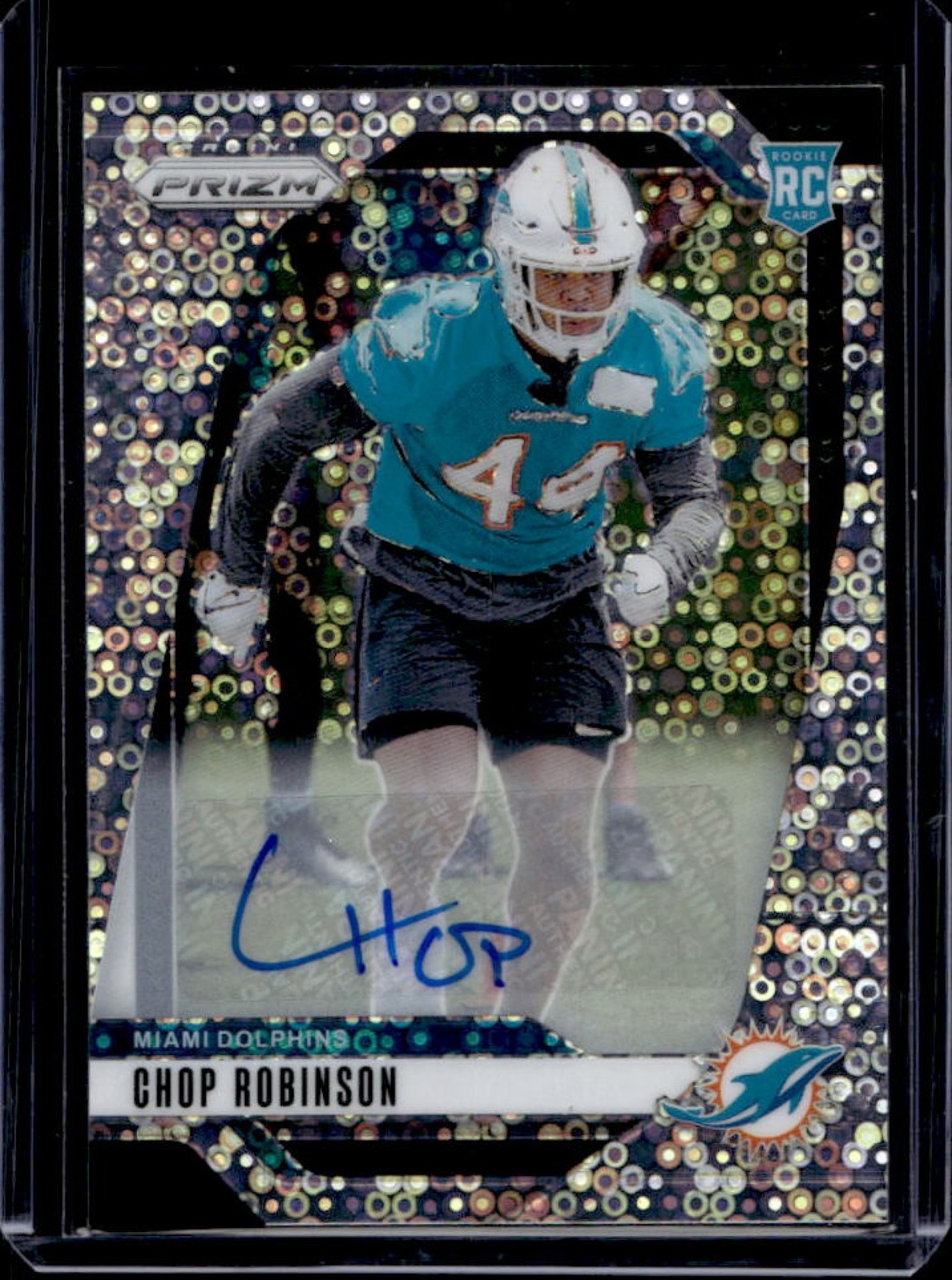 2024 Prizm Chop Robinson Auto RC No Huddle Rookie #319 Dolphins