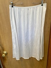 Vintage Vanity Fair White 1/2 Slip Quarter Inch Lace Trim 33/38  Waist 28  Long
