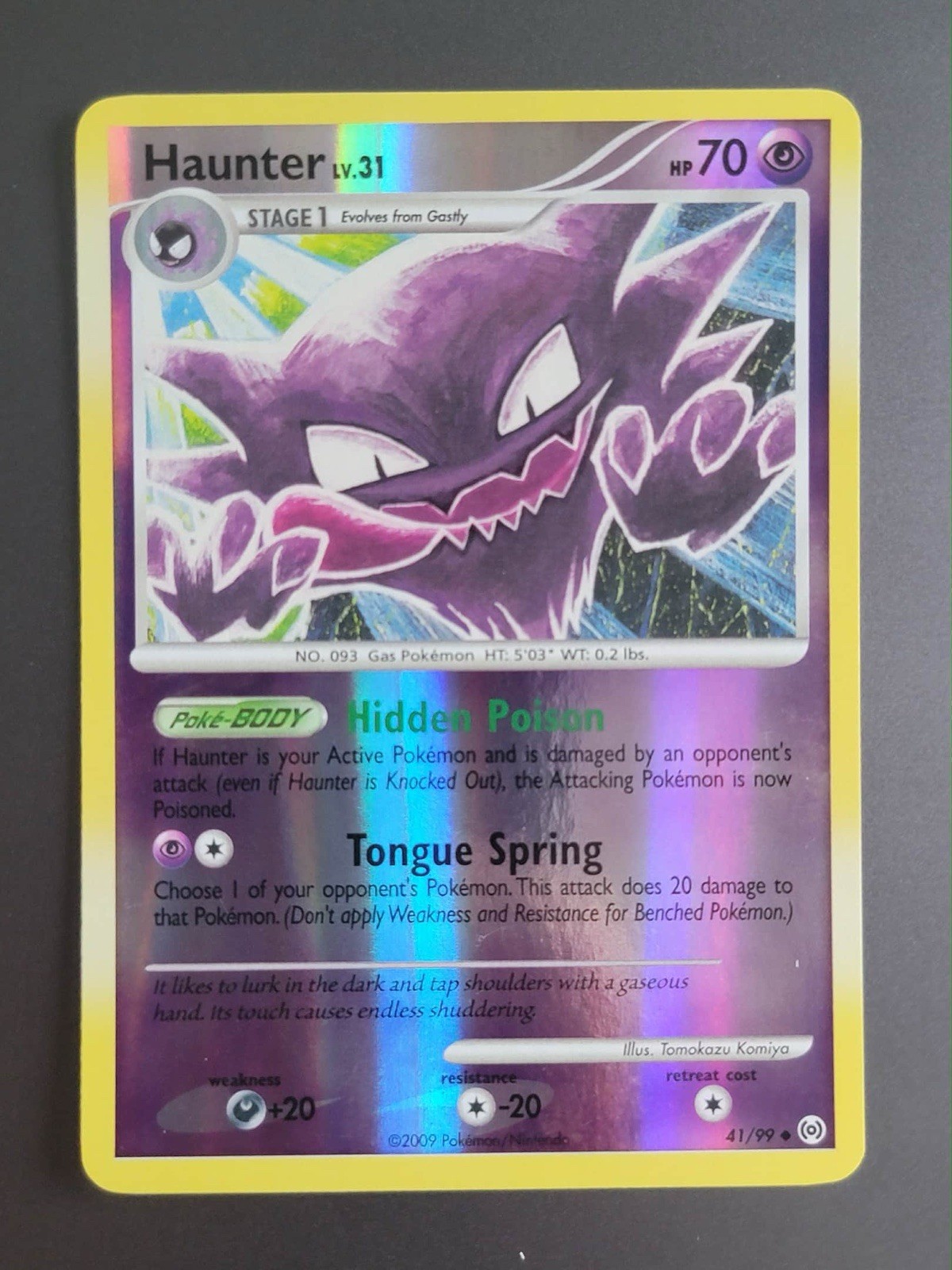 Haunter LV.31 41/99 Reverse Holo LP Pokemon TCG arceus Platinum