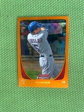 2011 Bowman Chrome 30 Ian Kinsler Orange Refractor 1 Of 25