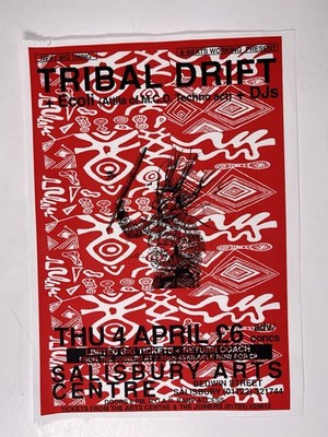 Tribal Drift Flyer Original The Joiners Arms Southampton 4. April Circa 1990er