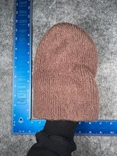 Beanie Toque Youth One Size Brown Knit 100 Wool Outdoors Snow Ski