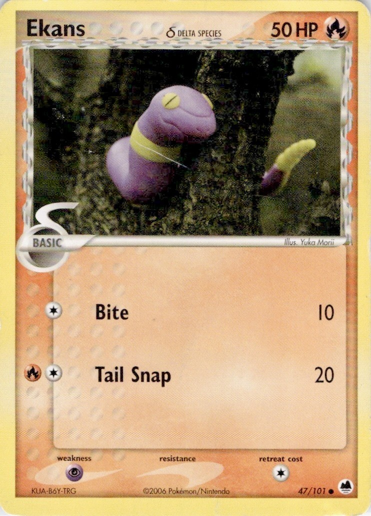 Ekans 47/101 Common Dragon Frontiers Pokemon Lightly Played