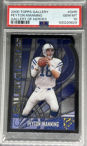 2000 Topps Gallery of Heroes Peyton Manning #GH5 Stained Glass PSA 10