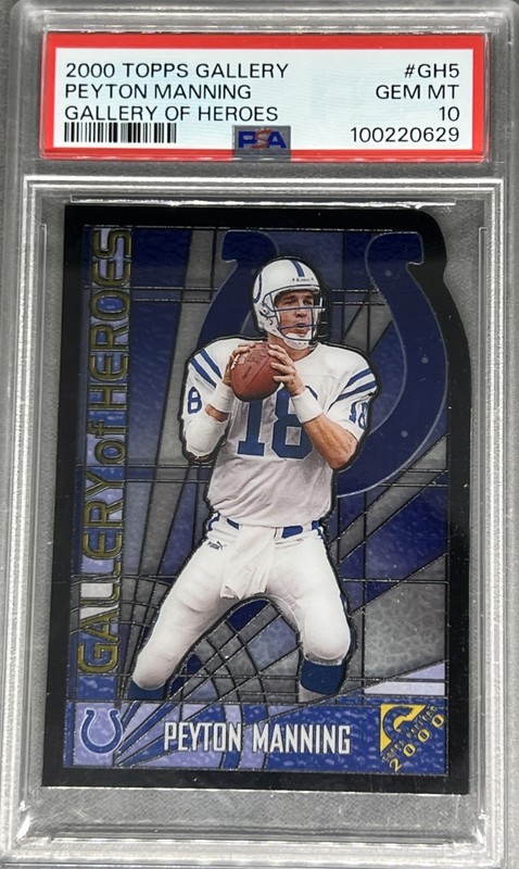 2000 Topps Gallery of Heroes Peyton Manning #GH5 Stained Glass PSA 10