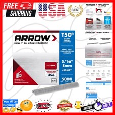 Heavy Duty T50 Staples for Upholstery, Construction, Furniture, Crafts, 3/8-I...